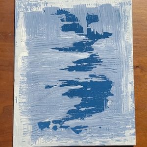 Original Wall Art Painting Acrylic on Canvas Board- Ice Cave